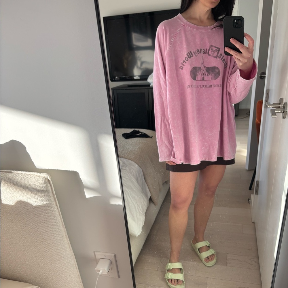 EUC Walt Disney World Pink Long-Sleeved Shirt